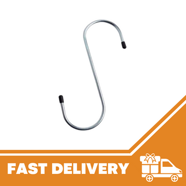 5x S shaped Hooks Stainless Steel S Hook Kitchen Meat Pan Clothes Hanger Hanging - ZYBUX